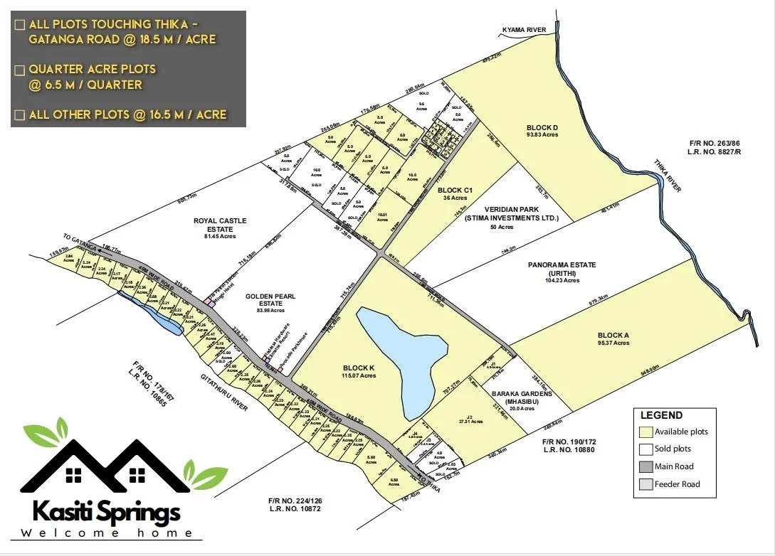 KASITI SPRINGS,INVEST WHERE GROWTH IS HEADING -THIKA–GATANGA ROAD
