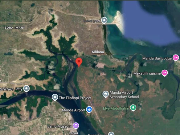 PRIME 5.75-ACRE OCEANFRONT LAND IN MANDA ISLAND, LAMU - OVERLOOKING LAMU PORT